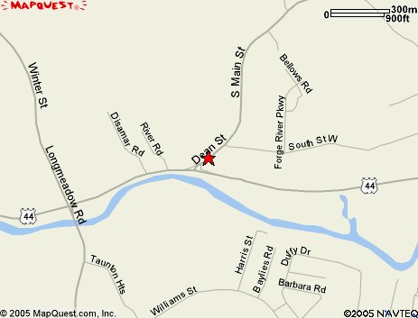 Map of 172 Dean Street, Taunton, MA